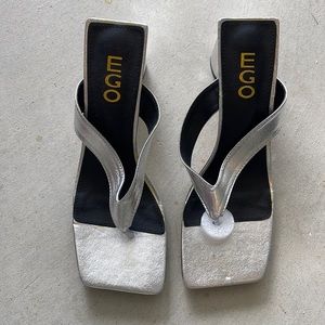 Never worn ego silver sandals size 7uk 9us